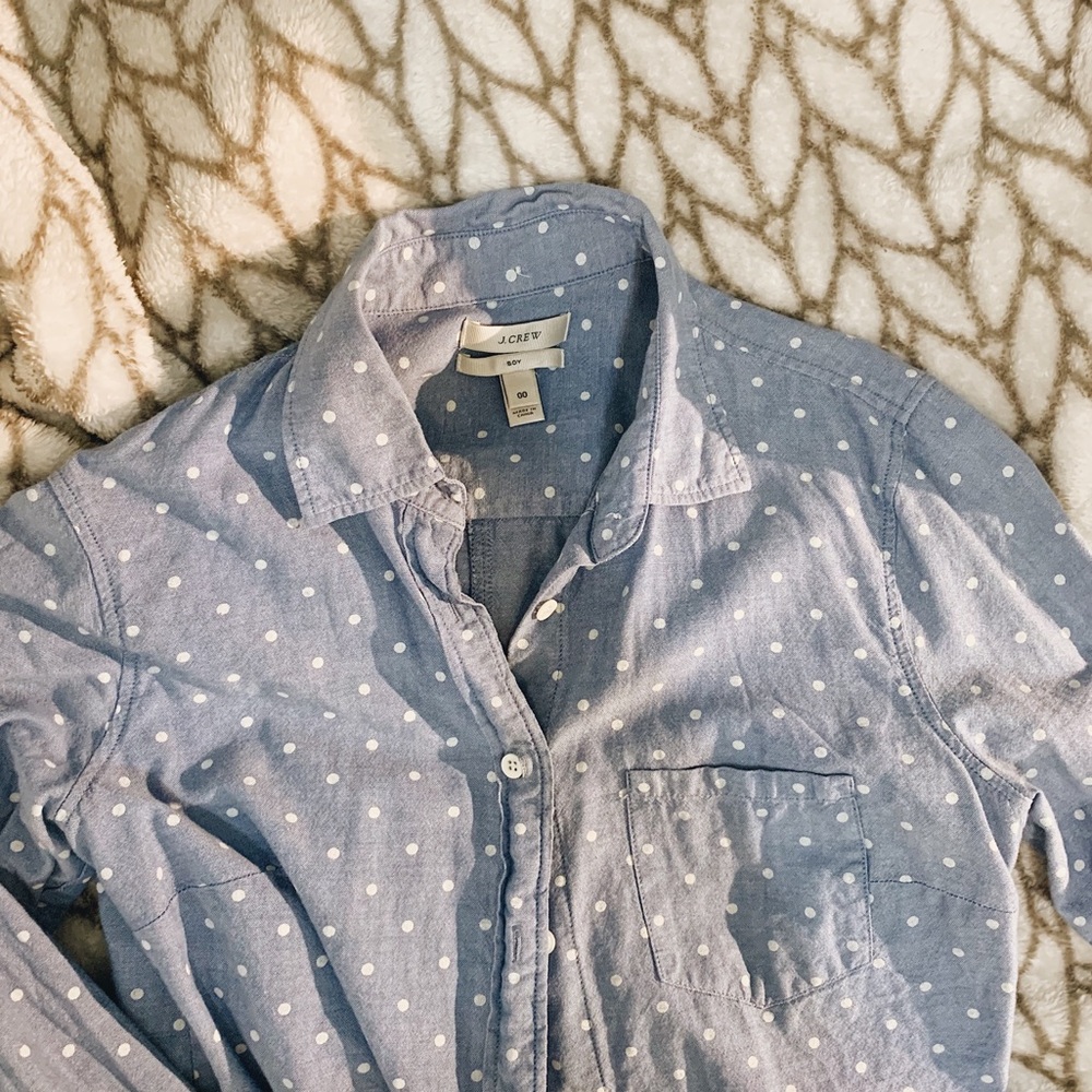 J.crew polka dots shirt